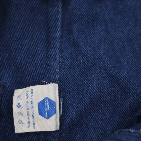 Industry Of All Nations pants mens 26 28x28 natural indigo 12 dips button fly - Picture 10 of 12